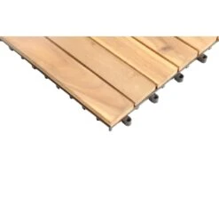 Lot De 33 Dalles Bois D'acacia 30x30 Cm Format Lattes Finition Huilée -Maison Jardin Élégance lot de 33 dalles bois d acacia 30x30 cm format mosaique finition huilee 10