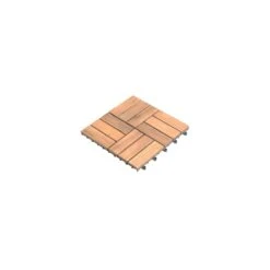 Lot De 33 Dalles Bois D'acacia 30x30 Cm Format Mosaïque -Maison Jardin Élégance lot de 33 dalles bois d acacia 30x30 cm format mosaique finition huilee 3
