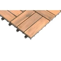 Lot De 33 Dalles Bois D'acacia 30x30 Cm Format Mosaïque -Maison Jardin Élégance lot de 33 dalles bois d acacia 30x30 cm format mosaique finition huilee 4
