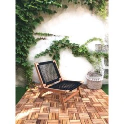 Lot De 33 Dalles Bois D'acacia 30x30 Cm Format Mosaïque -Maison Jardin Élégance lot de 33 dalles bois d acacia 30x30 cm format mosaique finition huilee 6