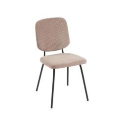 Lot De 4 Chaises SUZIE Velours Côtelé Taupe -Maison Jardin Élégance lot de 4 chaises suzie velours cotele taupe 3