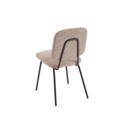 Lot De 4 Chaises SUZIE Velours Côtelé Taupe -Maison Jardin Élégance lot de 4 chaises suzie velours cotele taupe 5