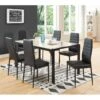 Lot De 6 Chaises SAM Simili Noir Pieds En Métal Noir