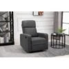 Fauteuil Relax Large LOVA En Tissu Gris Foncé Avec Fonction Manuel