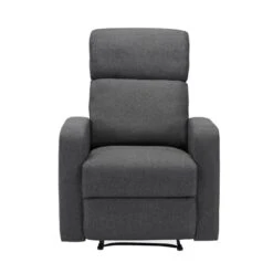 Fauteuil Relax Large LOVA En Tissu Gris Foncé Avec Fonction Manuel -Maison Jardin Élégance lova relax gris fonce normal 2