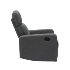 Fauteuil Relax Large LOVA En Tissu Gris Foncé Avec Fonction Manuel -Maison Jardin Élégance lova relax gris fonce normal 5