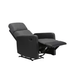 Fauteuil Relax Small LOVA PU Noir Et Tissu Gris Foncé Avec Fonction Manuel 14 Fauteuil Relax Small LOVA PU Noir Et Tissu Gris Foncé Avec Fonction Manuel -Maison Jardin Élégance lova relax nrgrf small 4