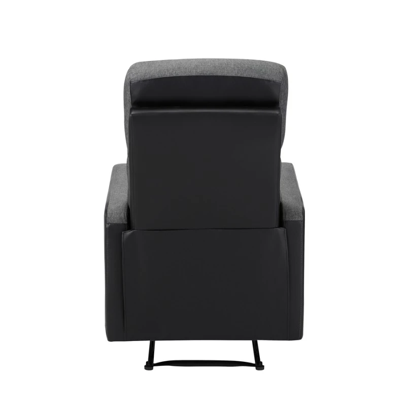 Fauteuil Relax Small LOVA PU Noir Et Tissu Gris Foncé Avec Fonction Manuel 7 Fauteuil Relax Small LOVA PU Noir Et Tissu Gris Foncé Avec Fonction Manuel – Image 7