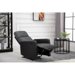 Fauteuil Relax Small LOVA PU Noir Et Tissu Gris Foncé Avec Fonction Manuel 19 Fauteuil Relax Small LOVA PU Noir Et Tissu Gris Foncé Avec Fonction Manuel -Maison Jardin Élégance lova relax nrgrf small 9
