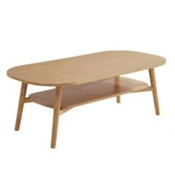 Table Basse MARCEL Placage Chêne Double Plateau 120cm -Maison Jardin Élégance marcel 03 table basse bois 3