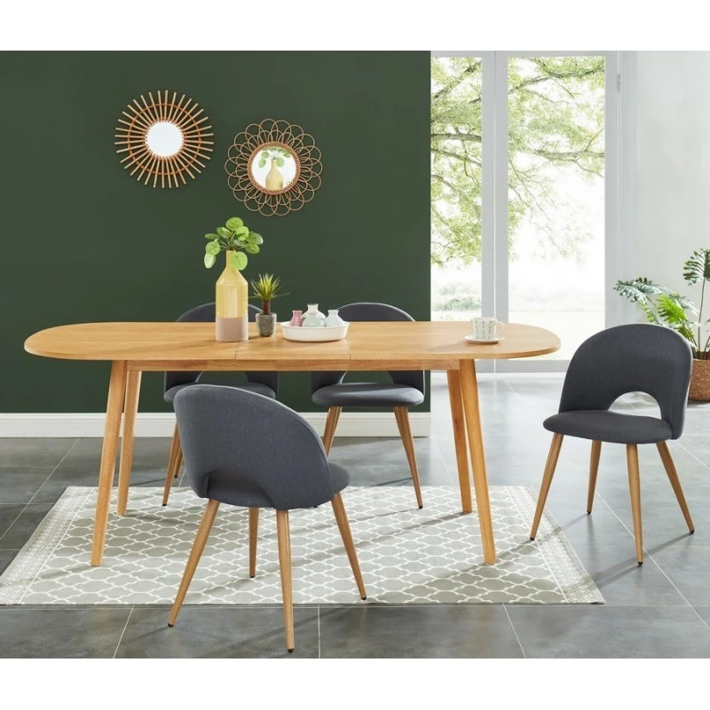 Table Extensible MARCEL Placage Chêne 6 à 8 Personnes 160 à 200cm 1 Table Extensible MARCEL Placage Chêne 6 à 8 Personnes 160 à 200cm