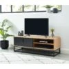 Meuble Tv BRIXTON Placage Frêne 1 Porte 120cm