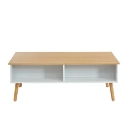Table Basse OLEA Laqué Blanc Mat Plateau Relevable -Maison Jardin Élégance oleabl table basse scandinave 3