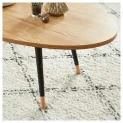 Table Basse ORGANIC Effet Chêne Pieds Noirs 98cm -Maison Jardin Élégance organic02 table basse bois 3