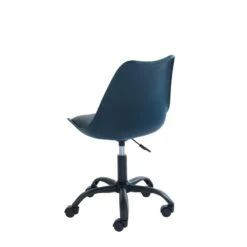 Chaise De Bureau PANTONE Bleu Nuit 5 Roulettes -Maison Jardin Élégance pantone chaise de bureau bleu 5 pieds a roue 5