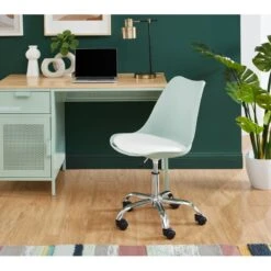 Maison Jardin Élégance 36 Chaise De Bureau PANTONE Vert Menthe 5 Roulettes