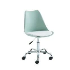 Chaise De Bureau PANTONE Vert Menthe 5 Roulettes 10 Chaise De Bureau PANTONE Vert Menthe 5 Roulettes -Maison Jardin Élégance pantone chaise de bureau vert menthe 5 pieds a roue 3