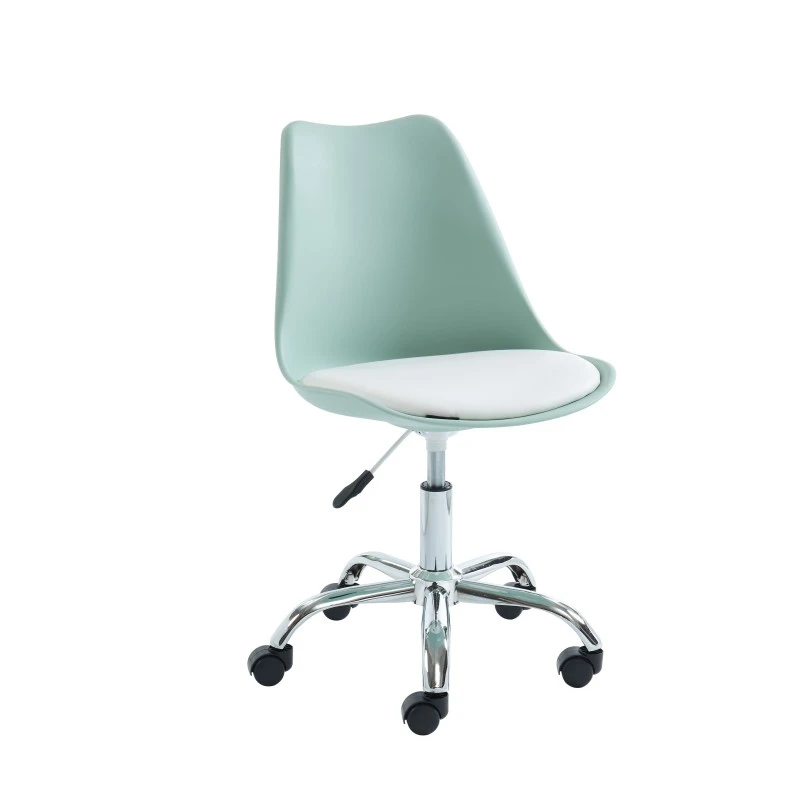 Chaise De Bureau PANTONE Vert Menthe 5 Roulettes 4 Chaise De Bureau PANTONE Vert Menthe 5 Roulettes – Image 4