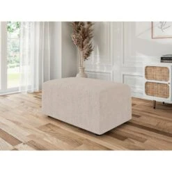 Pouf MILO Tissu Beige 1 Place