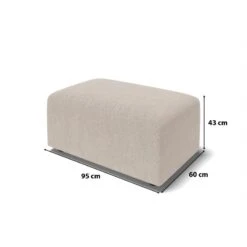 Pouf MILO Tissu Beige 1 Place -Maison Jardin Élégance pouf milo tissu beige 1 place 5