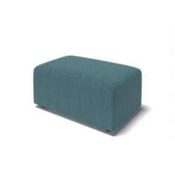 Pouf MILO Tissu Bleu Paon 1 Place -Maison Jardin Élégance pouf milo tissu bleu paon 1 place 2
