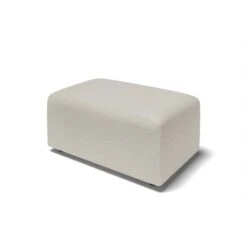 Pouf MILO Tissu Bouclette Blanc 1 Place -Maison Jardin Élégance pouf milo tissu bouclette blanc 1 place 2