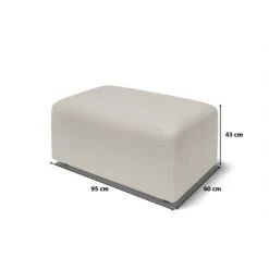 Pouf MILO Tissu Bouclette Blanc 1 Place -Maison Jardin Élégance pouf milo tissu bouclette blanc 1 place 4