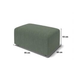 Pouf MILO Tissu Vert 1 Place -Maison Jardin Élégance pouf milo tissu vert 1 place 5