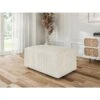 Pouf MILO Velours Côtelé Beige 1 Place