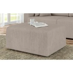 Pouf MILO Velours Côtelé Grège 1 Place -Maison Jardin Élégance pouf milo velours cotele grege 1 place 4