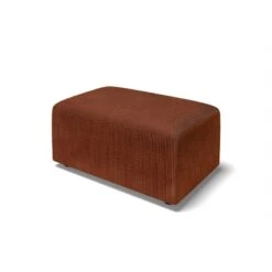 Pouf MILO Velours Côtelé Terracotta 1 Place -Maison Jardin Élégance pouf milo velours cotele terracotta 1 place 2