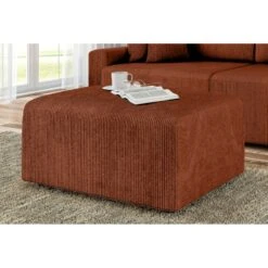 Pouf MILO Velours Côtelé Terracotta 1 Place -Maison Jardin Élégance pouf milo velours cotele terracotta 1 place 4