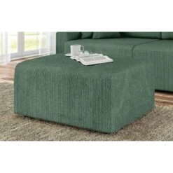 Pouf MILO Velours Côtelé Vert 1 Place -Maison Jardin Élégance pouf milo velours cotele vert 1 place 4