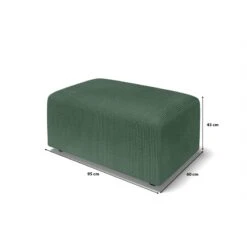 Pouf MILO Velours Côtelé Vert 1 Place -Maison Jardin Élégance pouf milo velours cotele vert 1 place 5