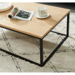 Table Basse BRIXTON Placage Frêne 110cm -Maison Jardin Élégance table basse brixton 2