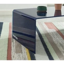 Table Basse PANTONE Verre Courbé Bleu électrique 120cm 8 Table Basse PANTONE Verre Courbé Bleu électrique 120cm -Maison Jardin Élégance table basse pantone verre courbe bleu electrique 120cm 1