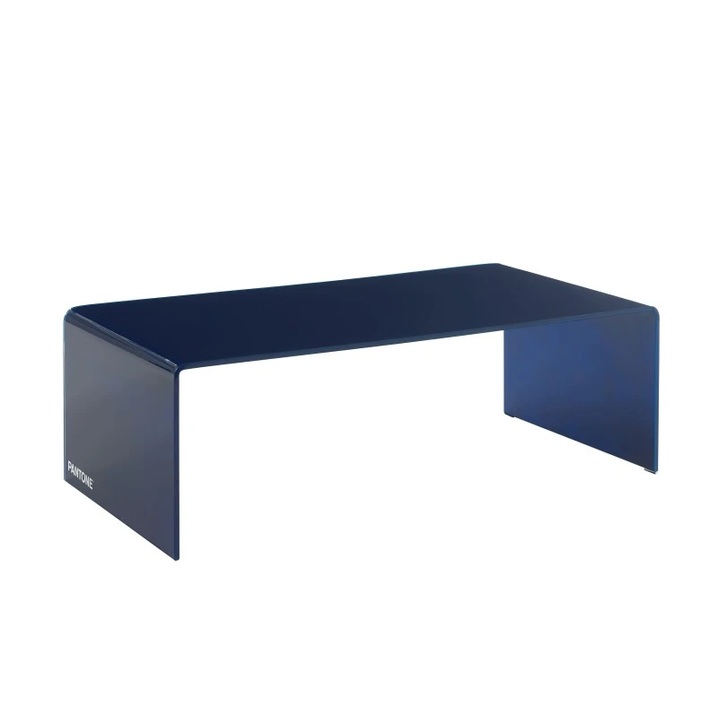 Table Basse PANTONE Verre Courbé Bleu électrique 120cm 5 Table Basse PANTONE Verre Courbé Bleu électrique 120cm – Image 5