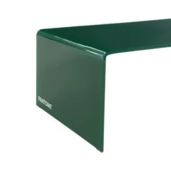 Table Basse PANTONE Verre Courbé Vert Olive 120cm -Maison Jardin Élégance table basse pantone verre courbe vert olive 120cm 2