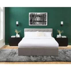 Table De Chevet à Led MORPHEE Noire 2 Tiroirs -Maison Jardin Élégance table de chevet a led morphee noire 2 tiroirs 1