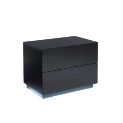 Table De Chevet à Led MORPHEE Noire 2 Tiroirs -Maison Jardin Élégance table de chevet a led morphee noire 2 tiroirs 8
