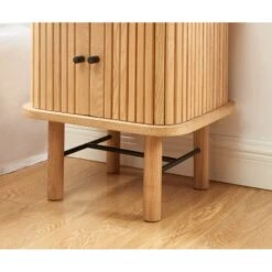 Table De Chevet ERNEST Frêne Portes Tambour -Maison Jardin Élégance table de chevet ernest 2 portes coulissantes 2 niches bois l45cm 2