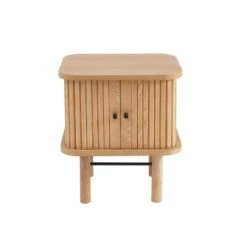 Table De Chevet ERNEST Frêne Portes Tambour -Maison Jardin Élégance table de chevet ernest 2 portes coulissantes 2 niches bois l45cm 6