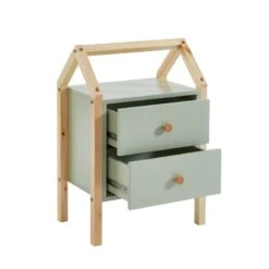 Table De Chevet TINY Vert 2 Tiroirs -Maison Jardin Élégance table de chevet tiny vert 2 tiroirs 5