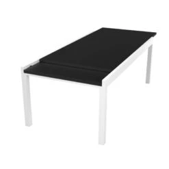 Table De Jardin OWEN Extensible En Aluminium Blanc Et Anthracite -Maison Jardin Élégance table de jardin owen en aluminium extensible blanc et anthracite 4