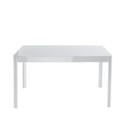 Table à Manger DAVIA Laqué Blanc Brillant 140cm -Maison Jardin Élégance table de sejour davia laque blanc brillant l140cm 4
