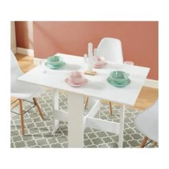 Table Pliable JUNO Blanc 104cm 9 Table Pliable JUNO Blanc 104cm -Maison Jardin Élégance table de sejour pliante juno 10