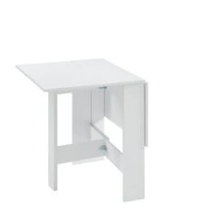 Table Pliable JUNO Blanc 104cm 10 Table Pliable JUNO Blanc 104cm -Maison Jardin Élégance table de sejour pliante juno 11