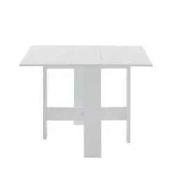 Table Pliable JUNO Blanc 104cm 11 Table Pliable JUNO Blanc 104cm -Maison Jardin Élégance table de sejour pliante juno 12