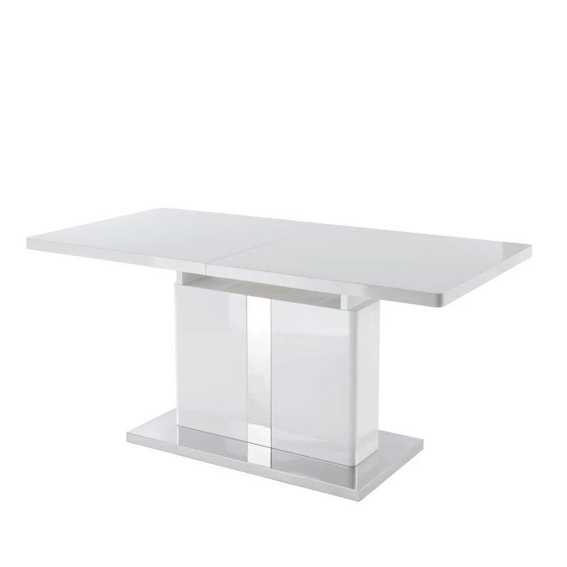 Table Extensible JADE Laqué Blanc Brillant 160 à 220cm 2 Table Extensible JADE Laqué Blanc Brillant 160 à 220cm – Image 2