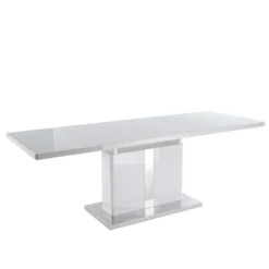 Table Extensible JADE Laqué Blanc Brillant 160 à 220cm 8 Table Extensible JADE Laqué Blanc Brillant 160 à 220cm -Maison Jardin Élégance table extensible jade laque blanc brillant l160 220cm 3